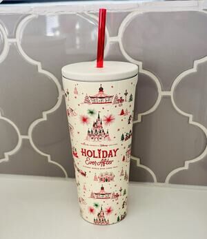 Hallmark Disney Holiday Ever After Corkcicle 24 oz Stainless Steel Cold Cup